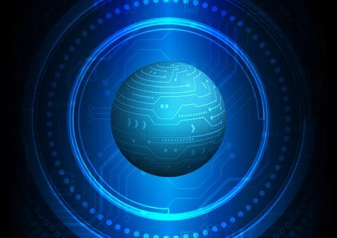 Circuit technology background with hi-tech digital Illustrazione stock
