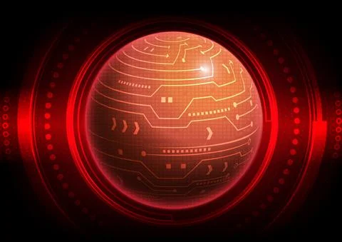 Circuit technology background with hi-tech digital Stock Illustration