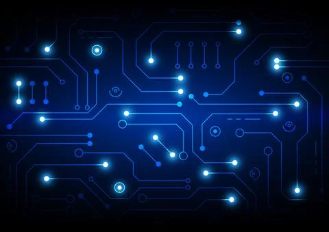 Circuit technology background with hi-tech digital Stock Illustration