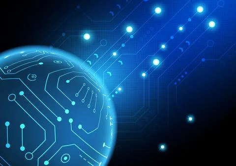 Circuit technology background with hi-tech digital Stock Illustration