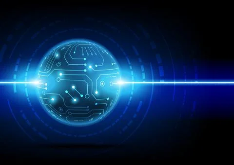 Circuit technology background with hi-tech digital Stock Illustration