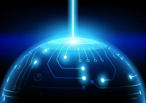 Circuit technology background with hi-tech digital Stock Illustration