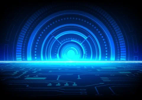 Circuit technology background with hi-tech digital Stock Illustration