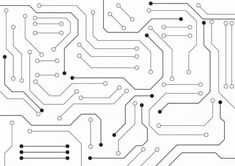 Circuit technology background with hi-tech digital Stock Illustration