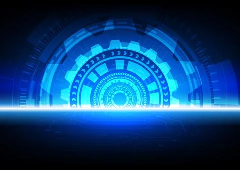 Circuit technology background with hi-tech digital Stock Illustration