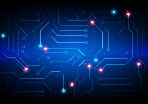 Circuit technology background with hi-tech digital Stock Illustration