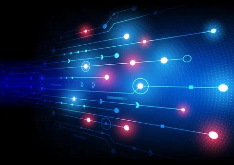 Circuit technology background with hi-tech digital Stock Illustration