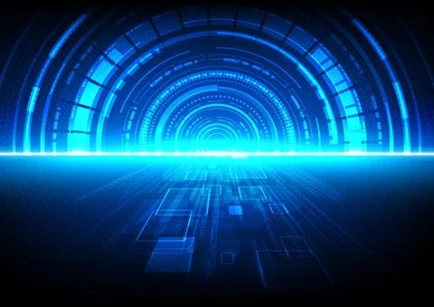 Circuit technology background with hi-tech digital Stock Illustration