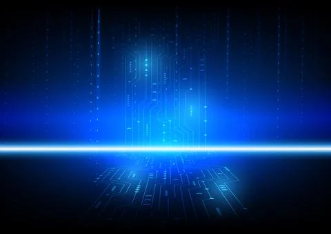 Circuit technology background with hi-tech digital Stock Illustration