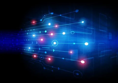 Circuit technology background with hi-tech digital Stock Illustration