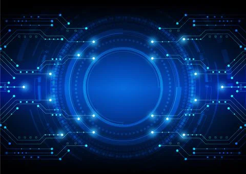 Circuit technology background with hi-tech digital Stock Illustration