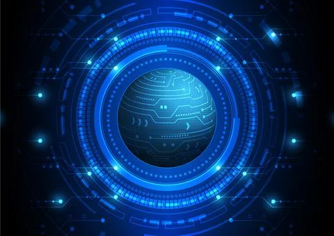 Circuit technology background with hi-tech digital Stock Illustration