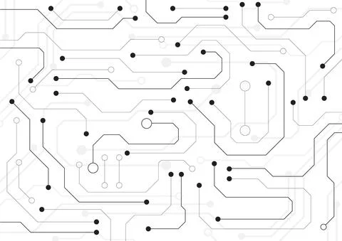Circuit technology background with hi-tech digital Stock Illustration