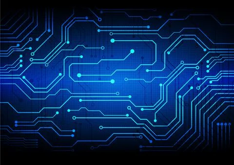 Circuit technology background with hi-tech digital Stock Illustration