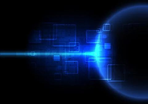 Circuit technology background with hi-tech digital data Stock Illustration