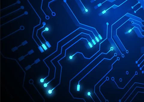 Circuit technology background with hi-tech digital data Stock Illustration