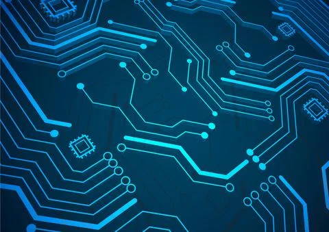 Circuit technology background with hi-tech digital data Stock Illustration