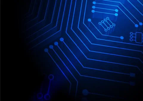 Circuit technology background with hi-tech digital data Stock Illustration