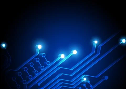 Circuit technology background with hi-tech digital data Stock Illustration