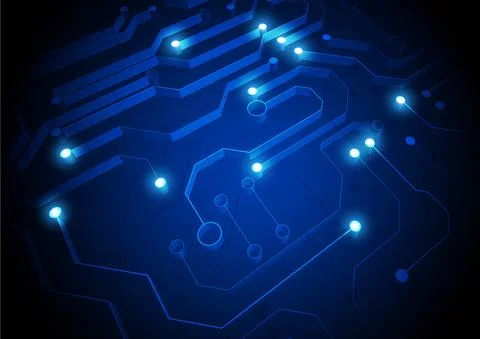 Circuit technology background with hi-tech digital data Stock Illustration