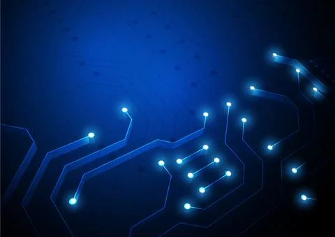Circuit technology background with hi-tech digital data Stock Illustration