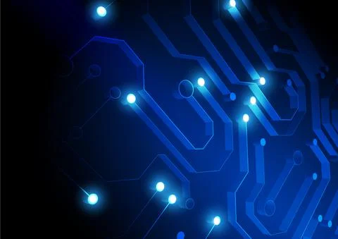 Circuit technology background with hi-tech digital data Stock Illustration