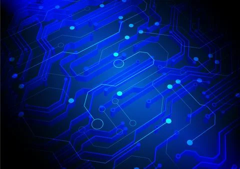 Circuit technology background with hi-tech digital data Stock Illustration