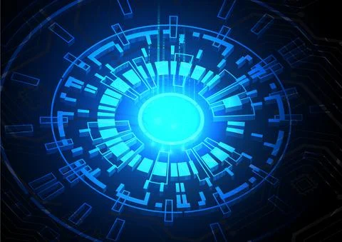 Circuit technology background with hi-tech digital data Stock Illustration