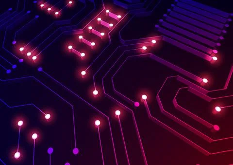 Circuit technology background with hi-tech digital Stock Illustration