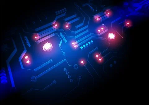 Circuit technology background with hi-tech digital 스톡 일러스트