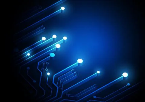 Circuit technology background with hi-tech digital Stock Illustration
