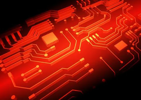 Circuit technology background with hi-tech digital Stock Illustration