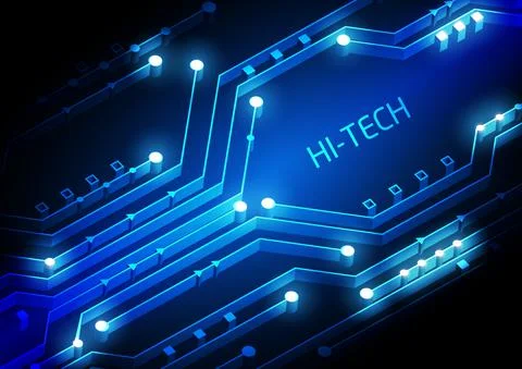 Circuit technology background with hi-tech digital Stock Illustration