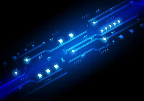 Circuit technology background with hi-tech digital Stock Illustration