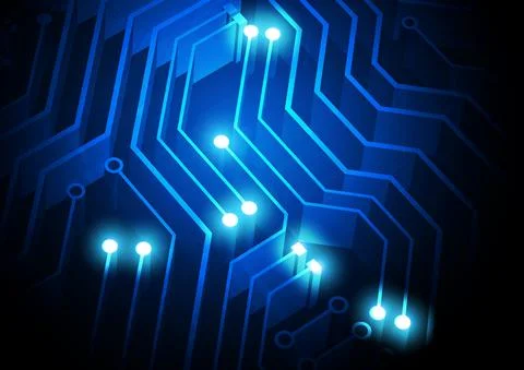 Circuit technology background with hi-tech digital Stock Illustration