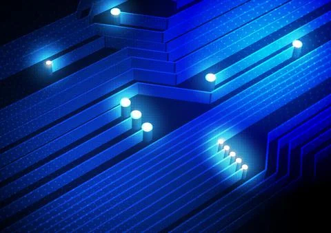 Circuit technology background with hi-tech digital Stock Illustration