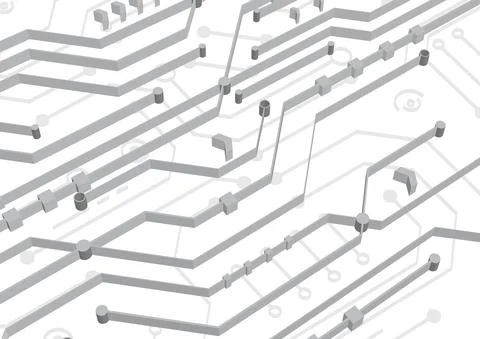 Circuit technology background with hi-tech digital Stock Illustration