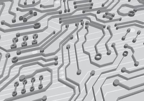 Circuit technology background with hi-tech digital Stock Illustration