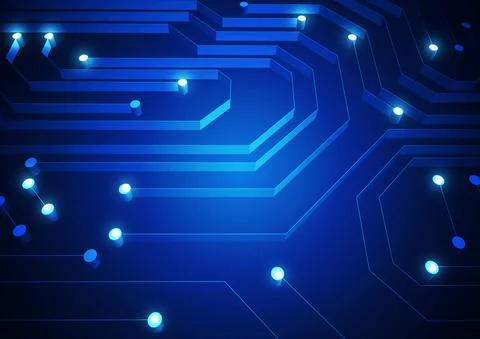 Circuit technology background with hi-tech digital Stock Illustration