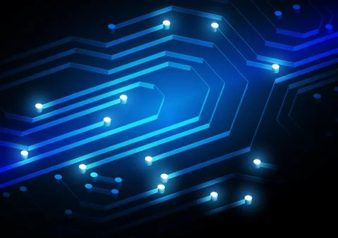 Circuit technology background with hi-tech digital Stock Illustration