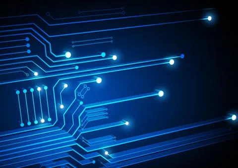 Circuit technology background with hi-tech digital Stock Illustration