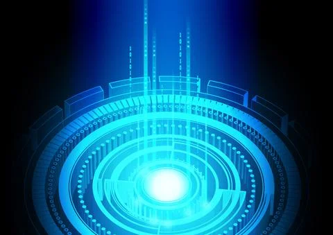 Circuit technology background with hi-tech digital Stock Illustration