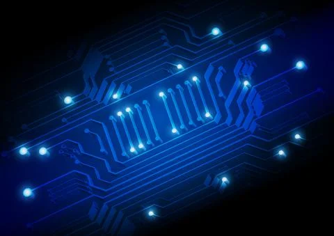 Circuit technology background with hi-tech digital Stock Illustration