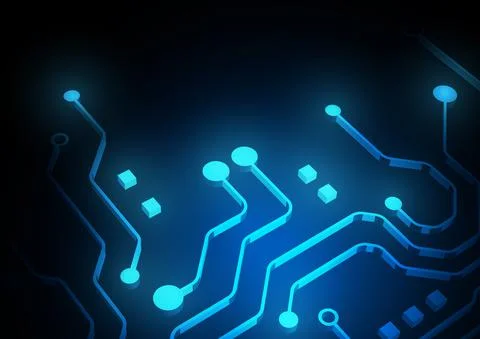Circuit technology background with hi-tech digital Stock Illustration