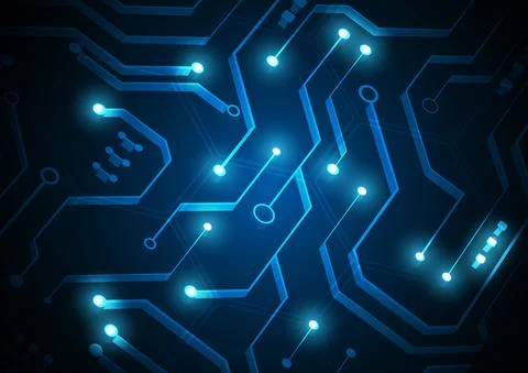 Circuit technology background with hi-tech digital Stock Illustration