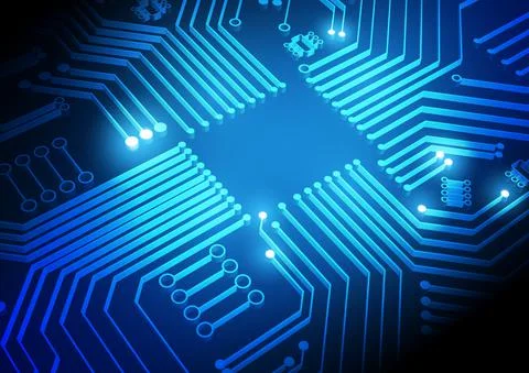 Circuit technology background with hi-tech digital Stock Illustration