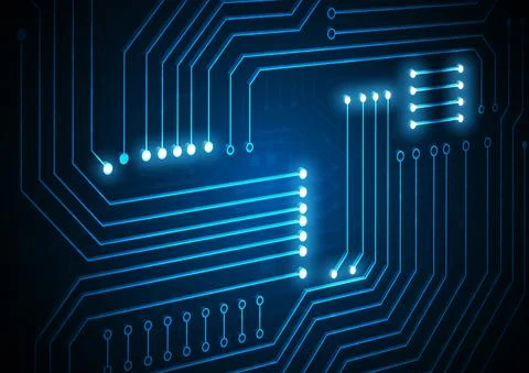 Circuit technology background with hi-tech digital Illustrazione stock