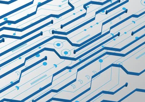 Circuit technology background with hi-tech Stock Illustration