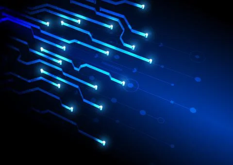 Circuit technology background with hi-tech Stock Illustration