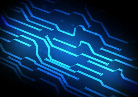 Circuit technology background with hi-tech Stock Illustration